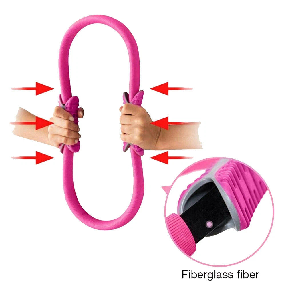 Dual Grip Pilates Ring Magic Circle Body Sport Fitness Weight Exercise Yoga Kit
